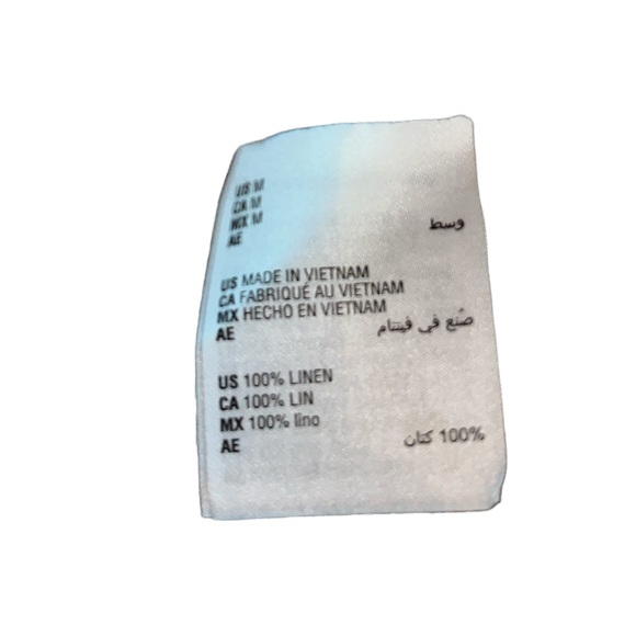 Unisex Tasso Elba Natural Earth Tone Striped Button Up Short Sleeve (SIZE M) - Picture 2 of 4